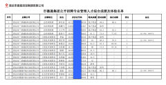 德晟集团公开招聘专业管理人才综合成绩及体检名单公布